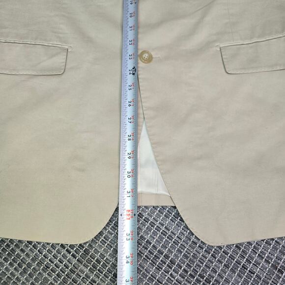 Paul Betenly Blazer Jacket Mens 42L Tan Beige 2 Button Front Preppy Sport Coat - Picture 7 of 16